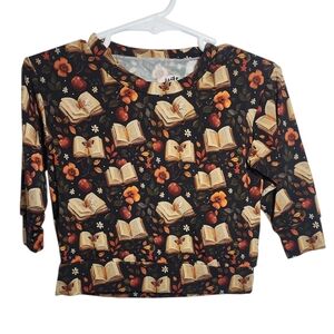 Jude + Dahlia Bamboo Bookish Long Sleeve Crew Neck 6-12M - NWT